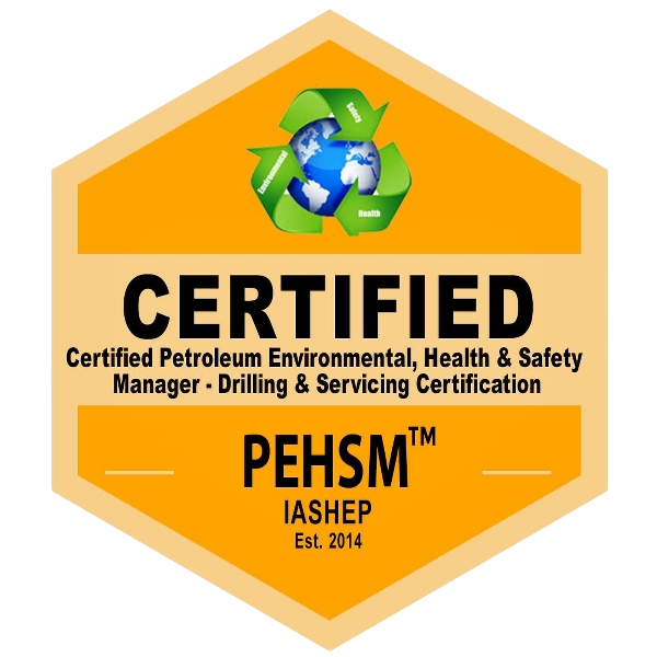 Certified Petroleum Environmental, Health & Safety Manager - Drilling & Servicing Certification (PEHSM) badge